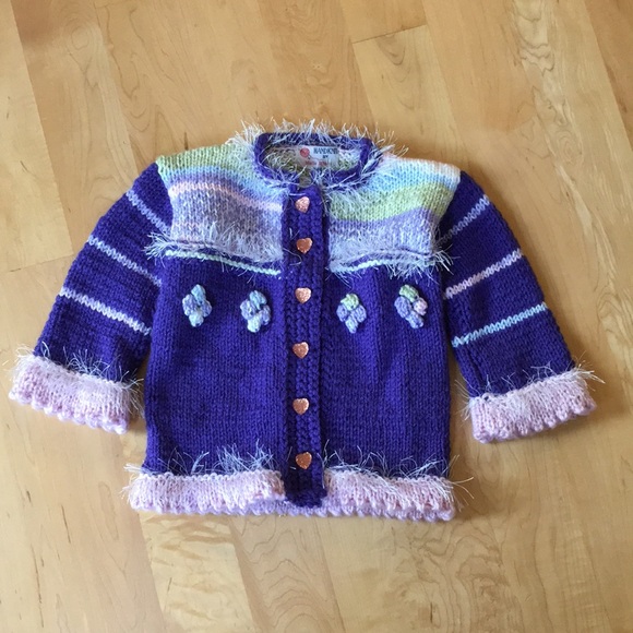 HANDKNIT By Marlis Erikson Toddler Cardigan Sweater - Picture 11 of 17